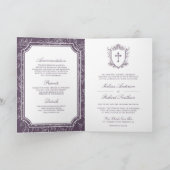 Victorian Dusty Purple Catholic QR Code Wedding (Binnen)