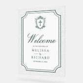 Victorian Emerald Catholic Wedding Welcome (Angle)