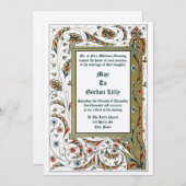 Victorian Era 1846 Medieval Style Wedding Kaart (Voorkant / Achterkant)