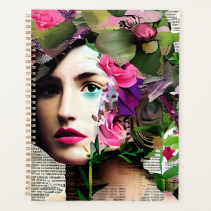 Victorian Era Femme Vintage avec fleurs roses