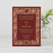 Victorian Era Neo Renaissance Cherubs Wedding Kaart (Staand voorkant)