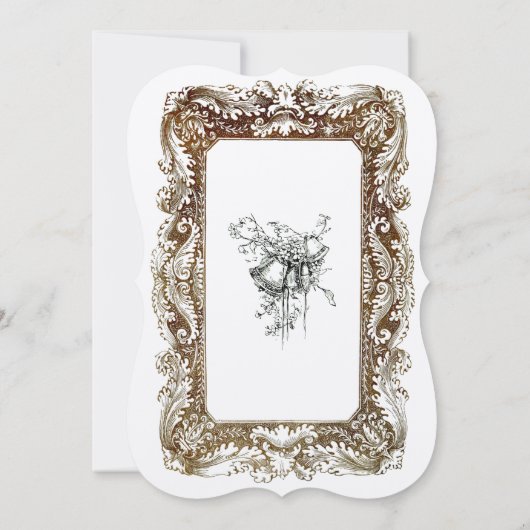 Victorian Era Rose de mariage Invitations Modèle (Dos)