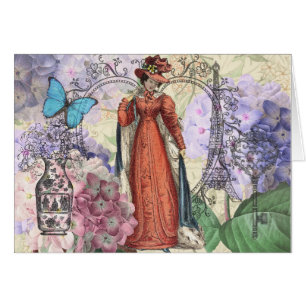 Victorian Femme Rouge Classy Coloré