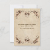 Victorian Floral Wedding QR Code RSVP (Dos)