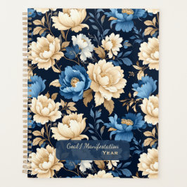 Victorian Flowers Blue Planner