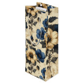 Victorian flowers Gift Bag Wijn Cadeautas (Achterkant Gekanteld)