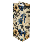 Victorian flowers Gift Bag Wijn Cadeautas (Voorkant Gekanteld)