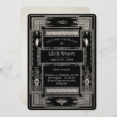 Victorian Funeral Style Personnalisable Invitation (Devant / Derrière)