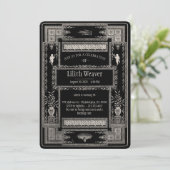Victorian Funeral Style Personnalisable Invitation (Debout devant)