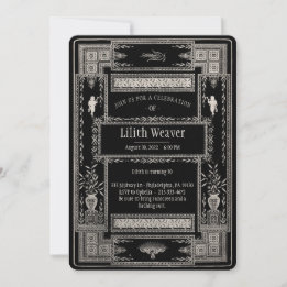 Victorian Funeral Style Personnalisable Invitation