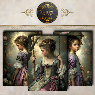 Victorian Garden Girls Collection Decoupage Inpakpapier Vel