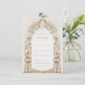 Victorian Garden Wedding RSVP Invitation Card (Debout devant)
