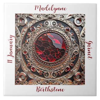 Victorian Garnet January Birthstone Tegeltje