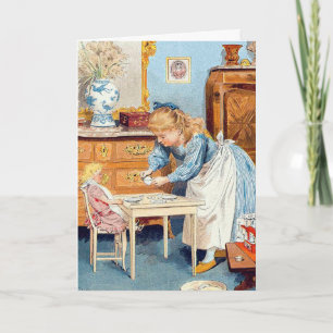 Victorian Girl Toutes les occasions Carte de voeux