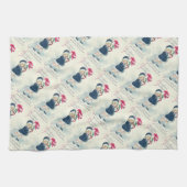 Victorian Girl Vintage Noël Serviettes de cuisine (Horizontal)