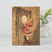 Victorian Girl with Christmas Garland Invitation (Debout devant)