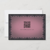 Victorian Gothic Iron Border Burgundy Wedding Save The Date (Achterkant)