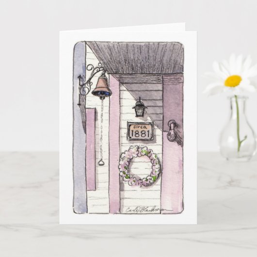 Victorian House Detail Chautauqua Carte pliée (Petite plante)