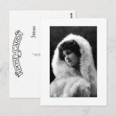 victorian lady cameo style pose postcard briefkaart (Voorkant / Achterkant)