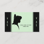 Victorian Lady Mint Green Carte de visite (Dos)