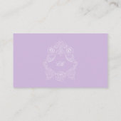Victorian Lavender Crest Wedding Website Informatiekaartje (Achterkant)