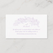 Victorian Lavender Crest Wedding Website Informatiekaartje (Voorkant)