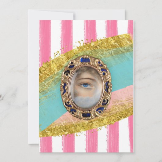 Victorian Lover's Eye, art original, invitation (Devant)