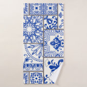 Victorian Majolica : Patchwork Tile Motif. (Serviette de bain)