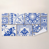 Victorian Majolica : Patchwork Tile Motif. (Serviette de bain)