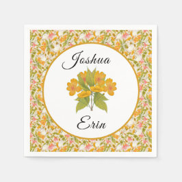 Victorian Meadow yellow napkin Servet