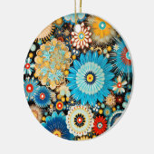 Victorian Millefiori Elegance Keramisch Ornament (Links)