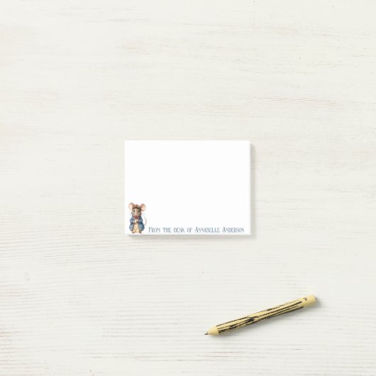 Victorian Muis Personaliseren Post-it® Notes (Op bureau)