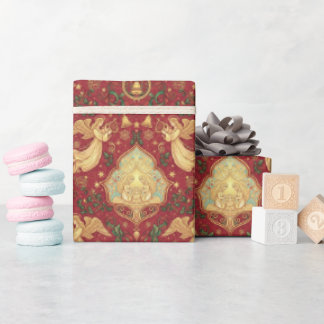 Victorian Nativity Angels Christmas Wrapping Paper Cadeaupapier