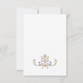 Victorian Ornate Grace Floral Wedding RSVP QR code (Dos)