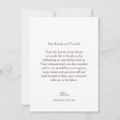 Victorian Oval Frame Thank You Bedankkaart (Achterkant)