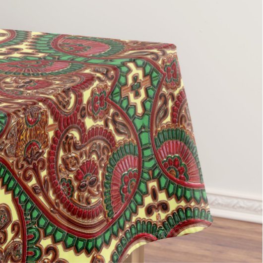 Victorian paisley pattern elegant red green gold tafelkleed