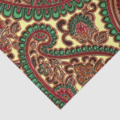 Victorian paisley pattern elegant red green gold tissuepapier (Detail)