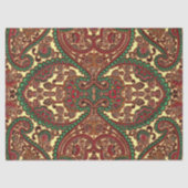 Victorian paisley pattern elegant red green gold tissuepapier (Voorkant)