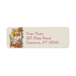 Victorian Pasen Rozen Retouradres Labels