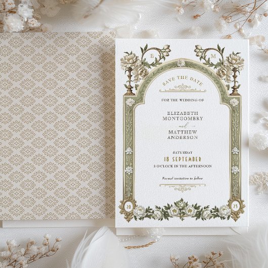 Victorian Peony Elegance Invitation à jour