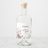 Victorian Peony Luxe Botte Liquor Étiquette (Devant)