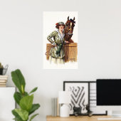 VICTORIAN RIDER and HORSE : Poster d'art (Bureau à domicile)