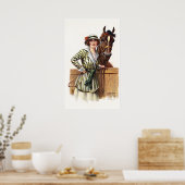 VICTORIAN RIDER and HORSE : Poster d'art (Cuisine)