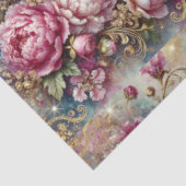 Victorian Romance Pink Rose Hummingbird Decoupage  Tissuepapier (Detail)