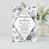 Victorian Rose - Invitation de mariage et de récep (Debout devant)