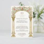 Victorian Royal Mariage Détail de la carte Éléganc (Debout devant)