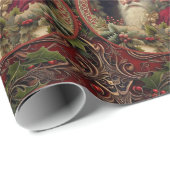 Victorian Santa Cadeaupapier (Rol Hoek)