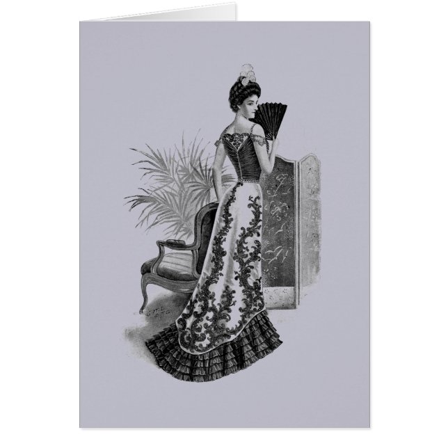 Victorian Soirée Gown Lavender Grey (Devant)
