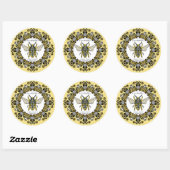 Victorian Steampunk Bee Honey Étiquette (Feuille)