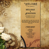 Victorian Steampunk Elegance Wedding Programme